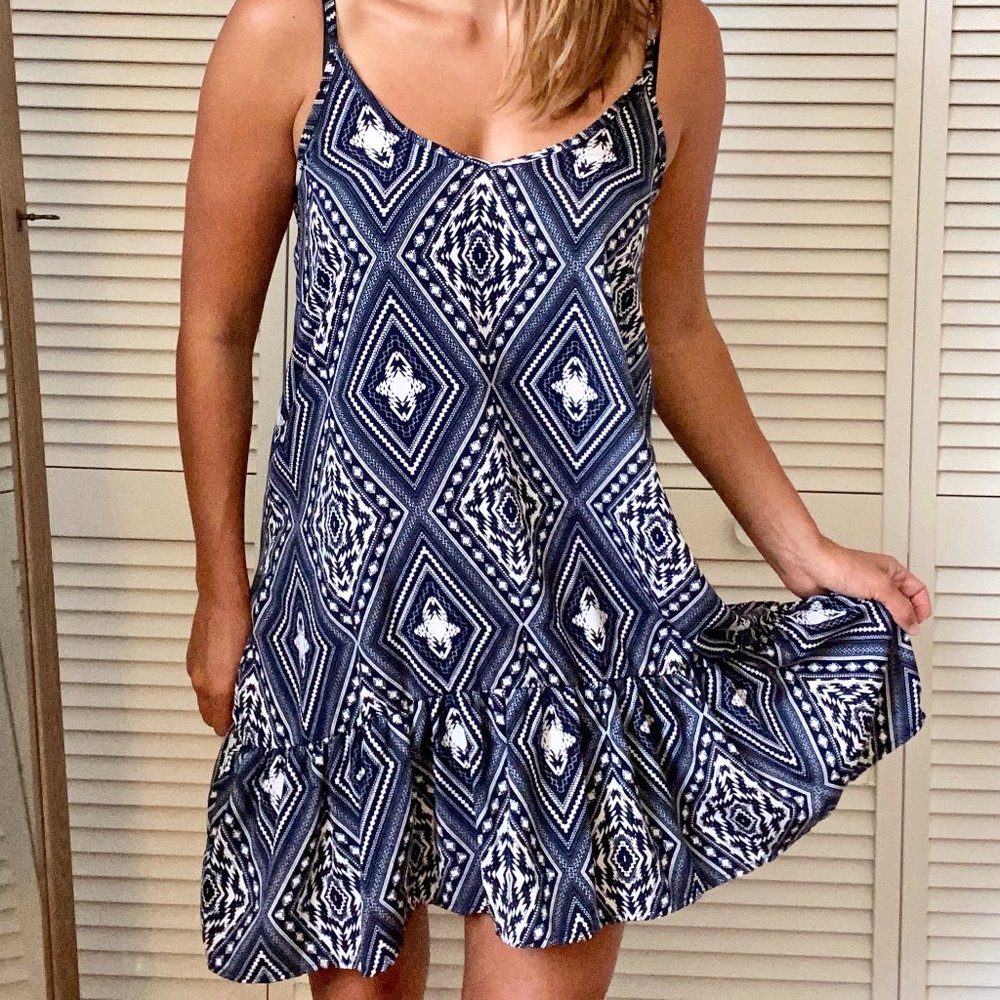 Bailey Blue Blue and White Summer Print Dress